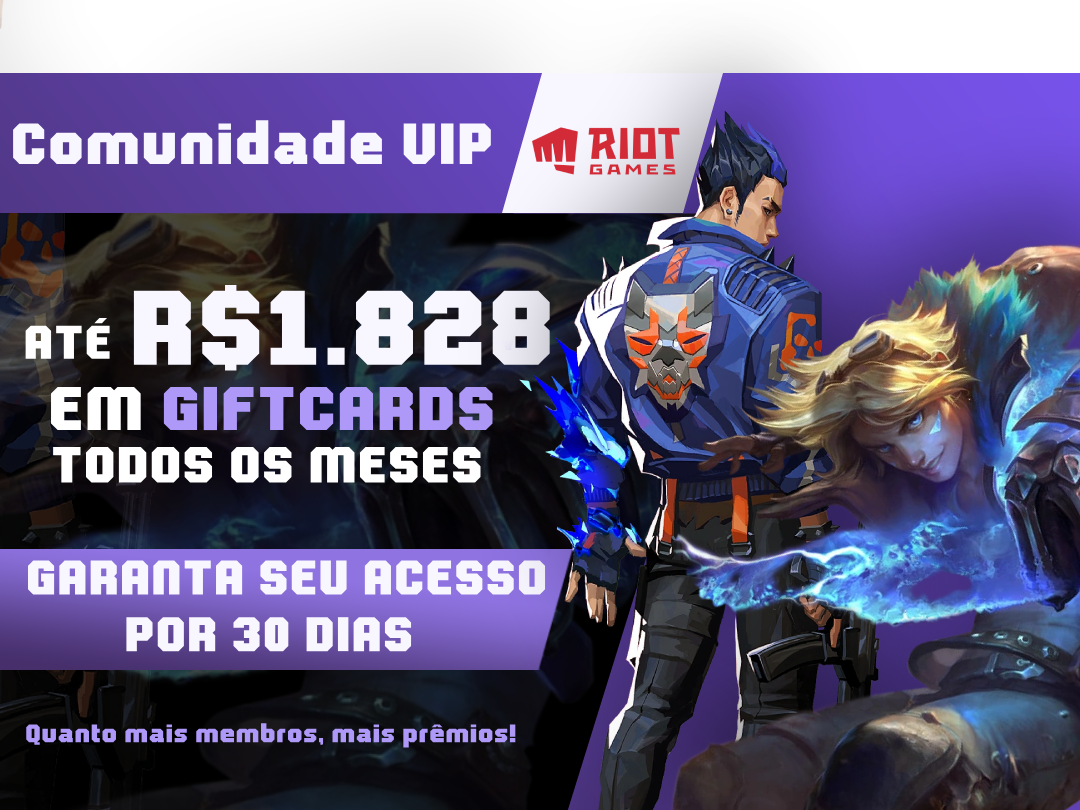 Comunidade VIP Riot – Sorteios Semanais de Giftcards Oficiais