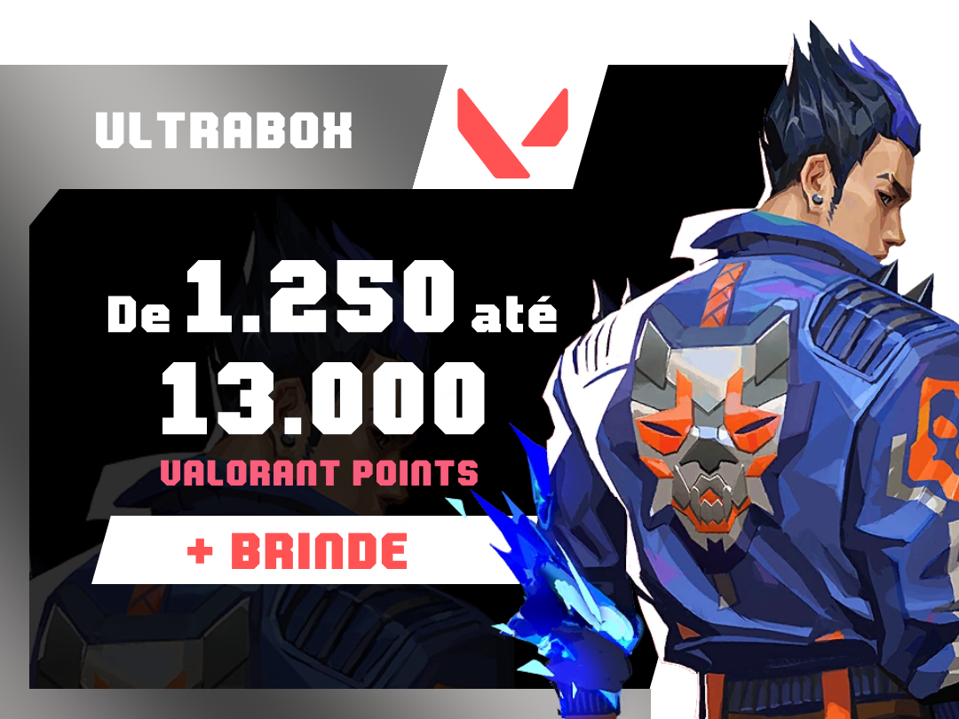 Ultrabox Valorant - VP1250 até 13000 + Jogo | Mais Loot