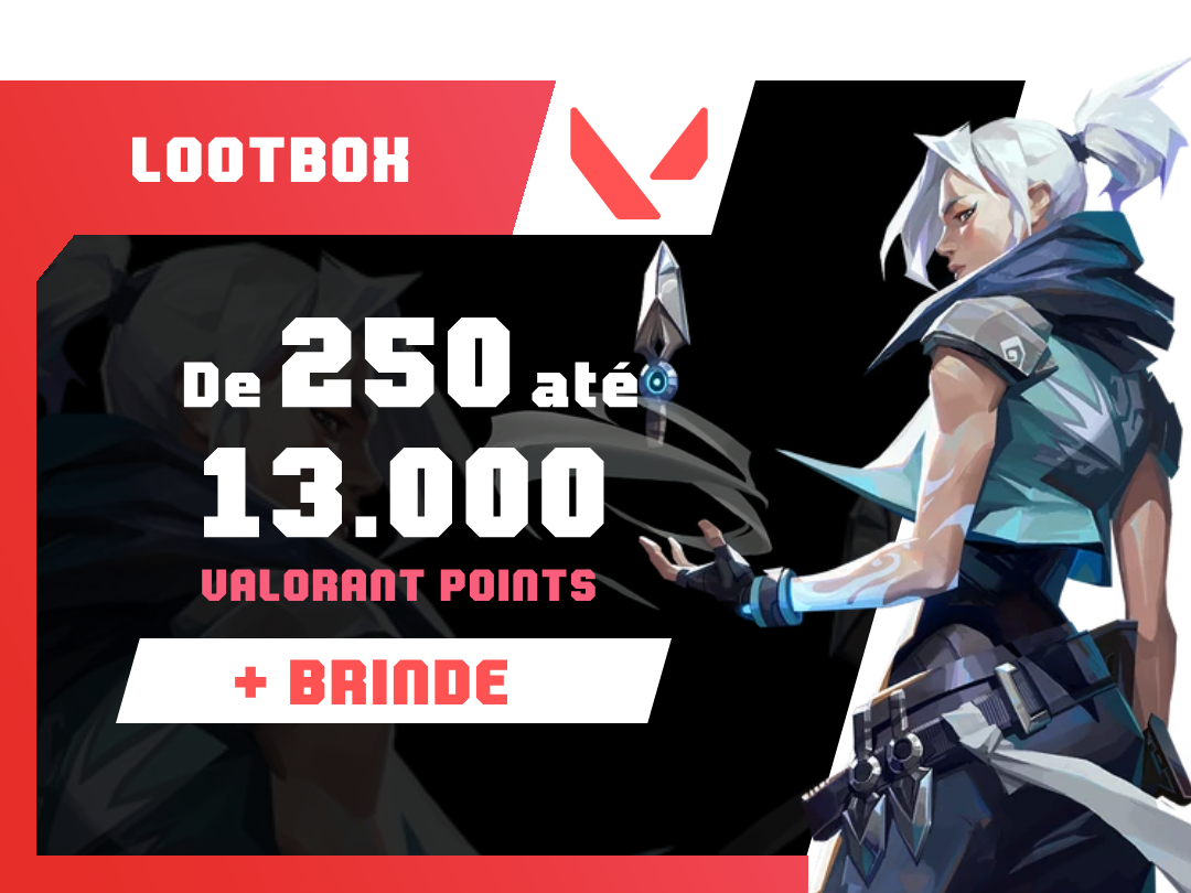 Lootbox Valorant - VP250 até 13000 + Jogo | Mais Loot