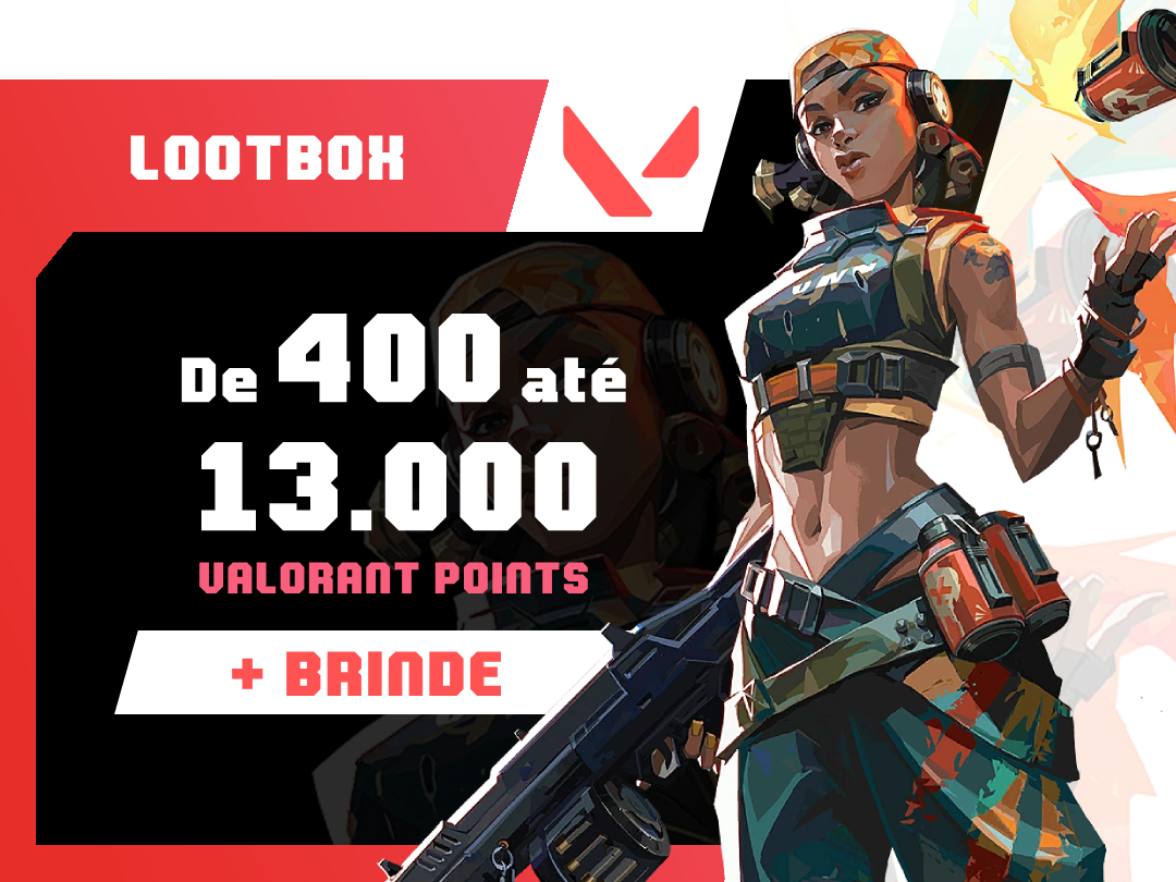 Lootbox Valorant - VP400 até 13000 + Jogo | Mais Loot