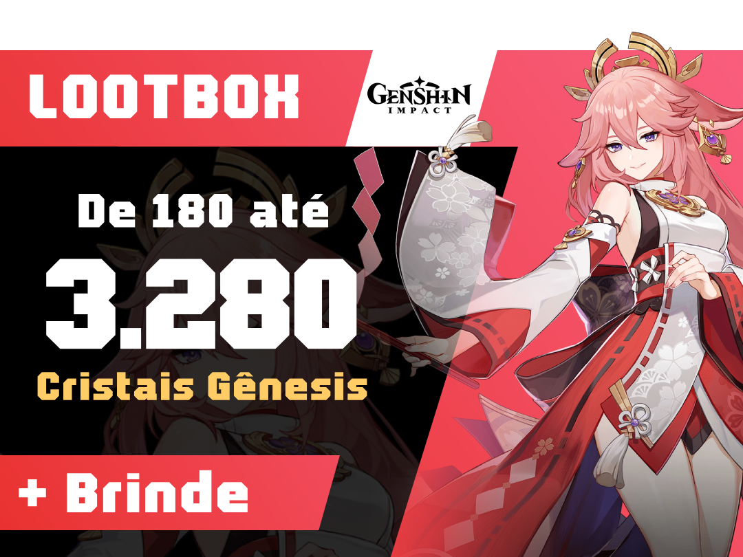 Lootbox Genshin Impact - Cristais Gênesis (180 até 3.280) + Jogo | Mais Loot
