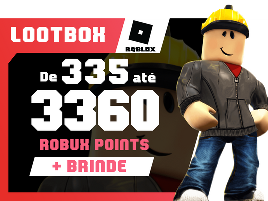 Lootbox Roblox - Robux (335 até 3000) + Jogo | Mais Loot
