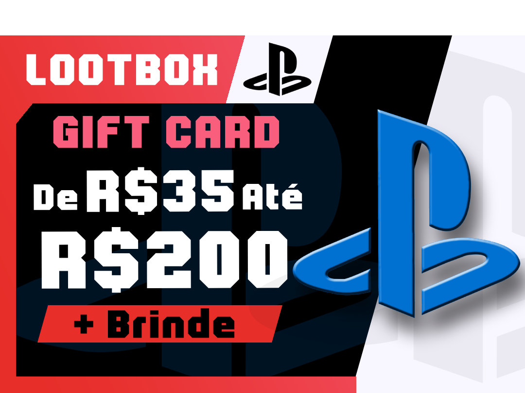 LOOTBOX PlayStation - Gift Card (R$35 até R$200) + Jogo | Mais Loot