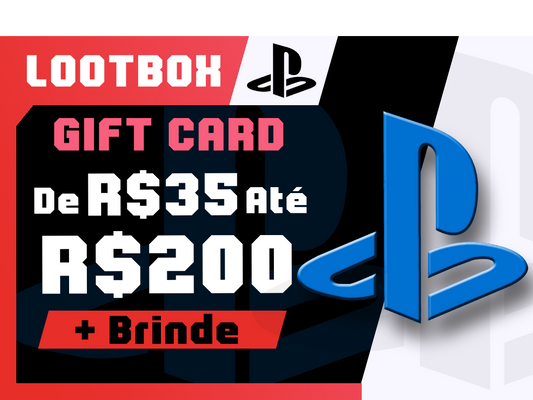 LOOTBOX PlayStation - Gift Card (R$35 até R$200) + Jogo | Mais Loot