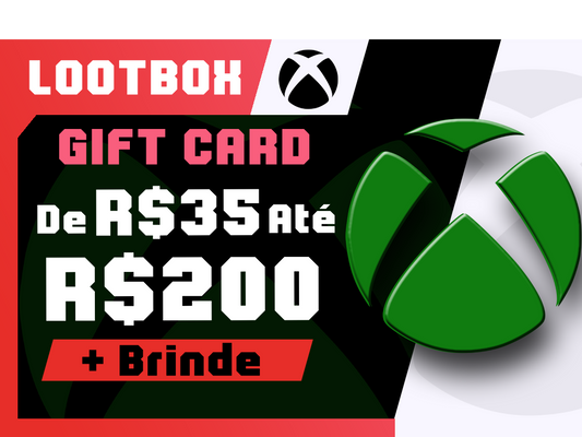 LOOTBOX Xbox - Gift Card (R$35 até R$200) + Jogo | Mais Loot