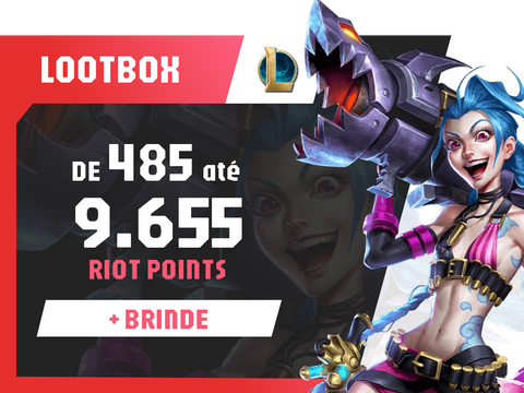 Lootbox League of Legends - RP485 até 9655 + Brinde | Mais Loot