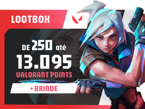 Lootbox Valorant - VP250 até 13000 + Jogo | Mais Loot